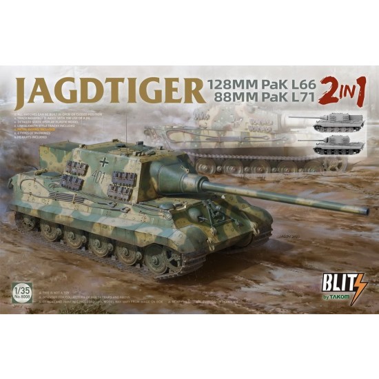 1/35 Jagdtiger 128mm PaK L66 88mm PaK L71 (2in1)