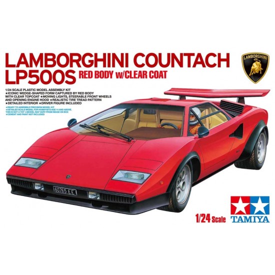1/24 Lamborghini Countach LP500S (Red Body w/Clear Coat) [Limited Edition Assembly Kit]