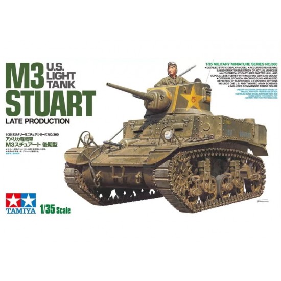 1/35 WWII M3 Stuart Light Tank Late Production