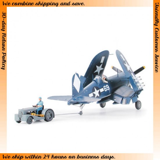 thumbnail image 2 of Tamiya 1/48 Vought F4U-1D Corsair Model Kit W/ Moto-Tug – 61085 Unassembled 2 of 6