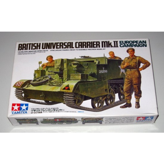 Tamiya 35175 – Maquette Universal Carrier Mk.II British 1:35 – Véhicule WWII Avec 5 Figurines