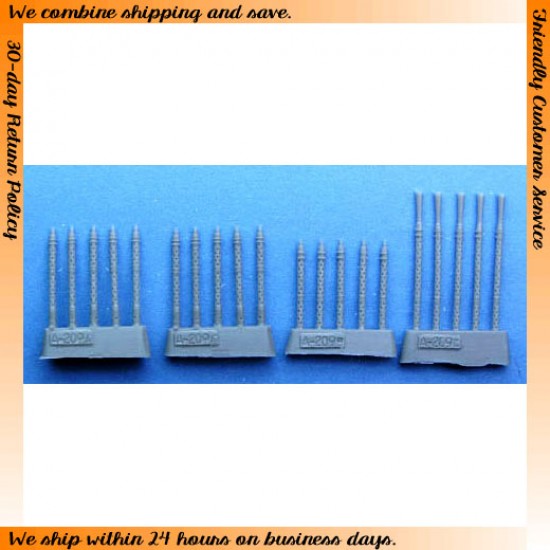 1/35 Machine Gun MG13 Barrels and MG-13 Barrels with Flash Heicler. A-209