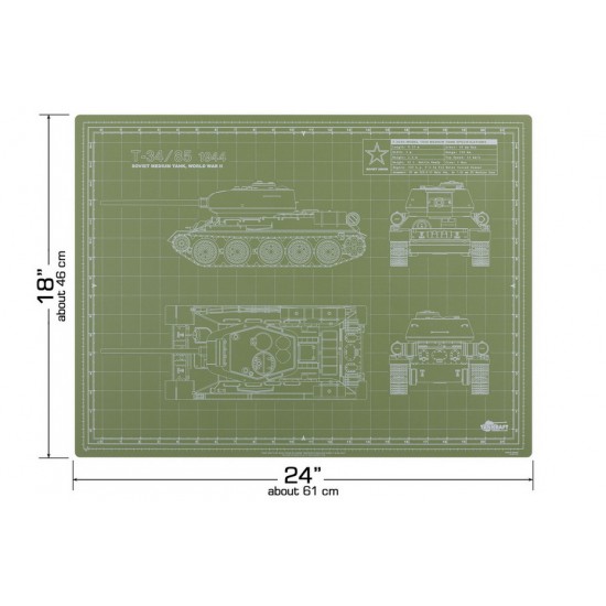 T-34/85 Pro Modeler Mat (18x24inches/46x61cm)