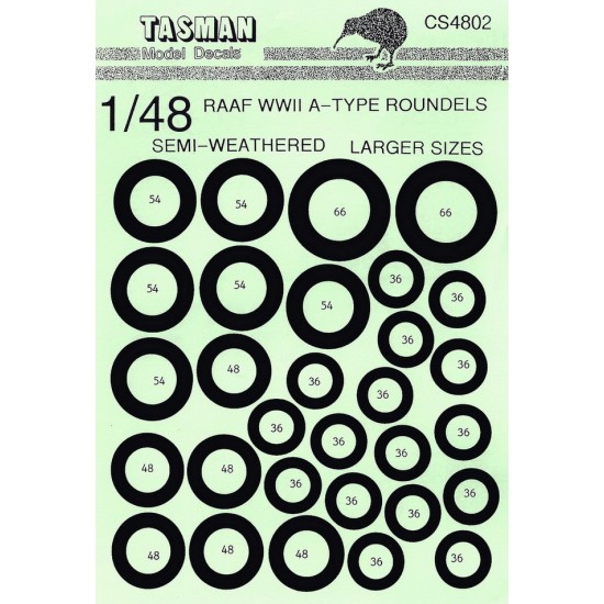 1/48 WWII RAAF A Type Roundels Decals