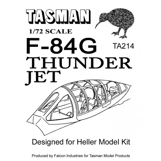 1/72 F-84G Thunder Jet Canopy for Heller kits