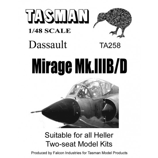 1/48 Dassault Mirage Mk.IIIB/D Canopy for Heller kits