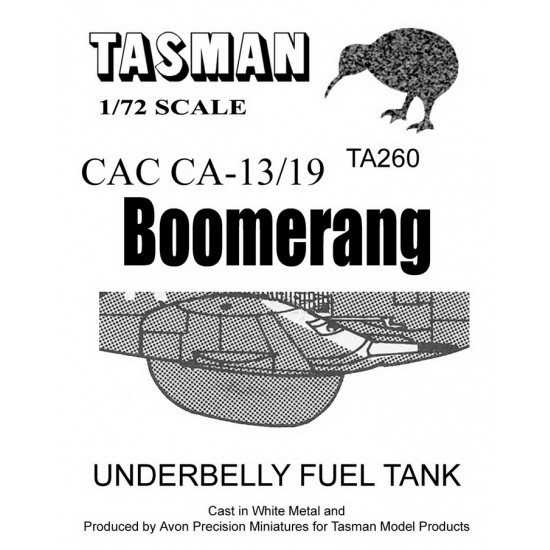 1/72 Boomerang Underbelly Fuel Tank (white metal)