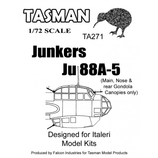 1/72 Junkers Ju88A-5 Canopy for Italeri kits