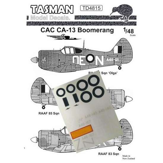 1/48 CAC CA-13 Boomerang Decals