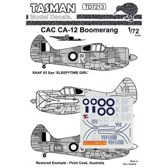 1/72 CAC CA-12 Boomerang Decals