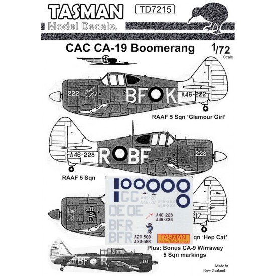 1/72 CAC CA-19 Boomerang Decals