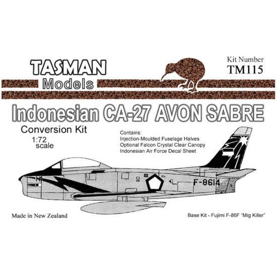 1/72 Indonesian AF Avon Sabre Conversion for Fujimi F-86F "Mig Killer" kits