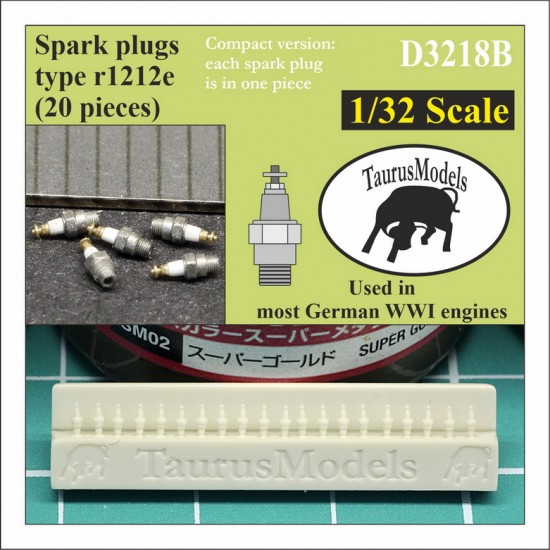 1/32 WWI German Engines Spark plugs r1212e Compact Version (20pcs ...