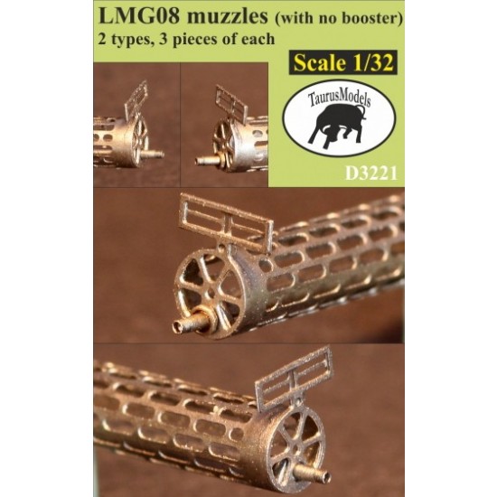 1/32 LMG08 Muzzles without Booster (2 types, 3pcs each)