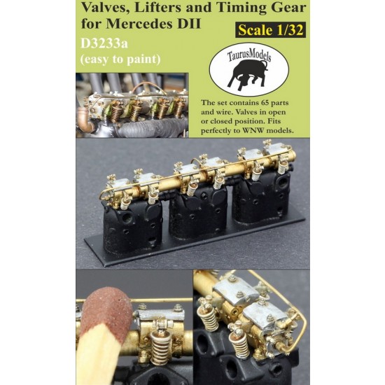 1/32 Complete Timing Gear with Valves and Lifters for Mercedes DII for Wingnut Wings