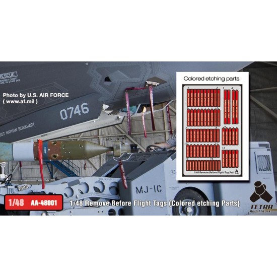 1/48 Remove Before Flight Tags (Colour etching Parts)