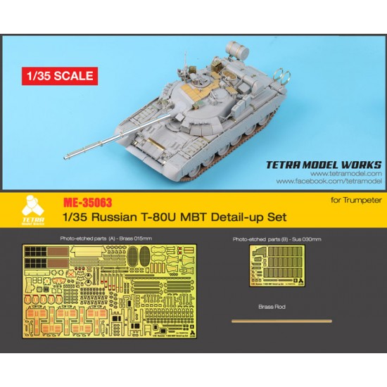 1/35 Russian T-80U MBT Detail-up Set for Trumpeter kits
