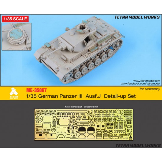 1/35 German Panzer III Ausf.J Detail-up Set for Academy kits