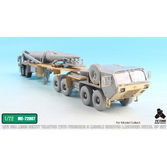 1/72 US M983 Tractor w/Pershing II Missile Erector Launcher Detail-up Set for Modelcollect