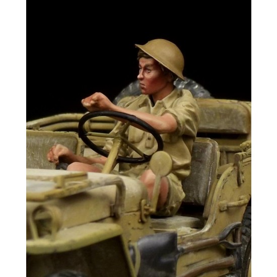 1/35 WWII British Jeep Driver in Western Desert for Tamiya kits