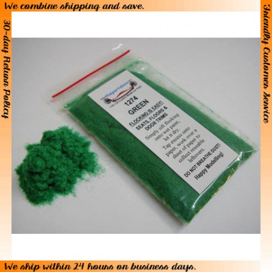 Green Flocking Powder Flocking - Green (3g) (#TPB-1274) - BNA Model World