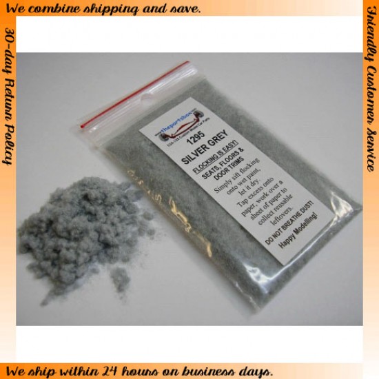 Grey Flocking Powder Flocking - Silver Grey (3g) The Parts Box 1295