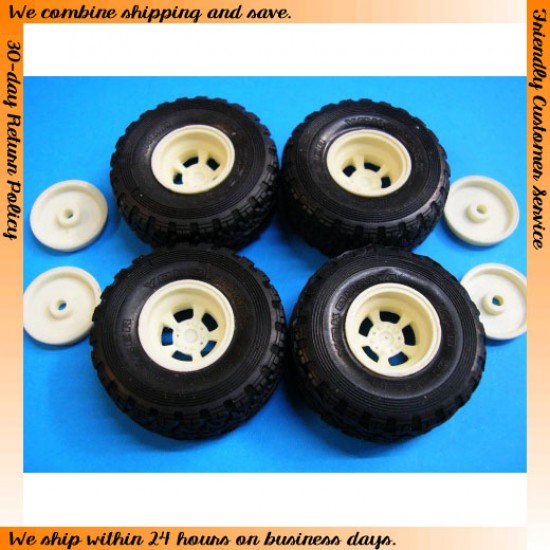 1/25 Tyre, Wheel and Back Pack 4x4 Vol.1