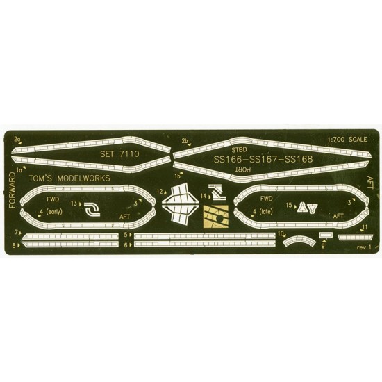 1/700 Rails and Fittings for Nautilus, Narwhal and Argonaut