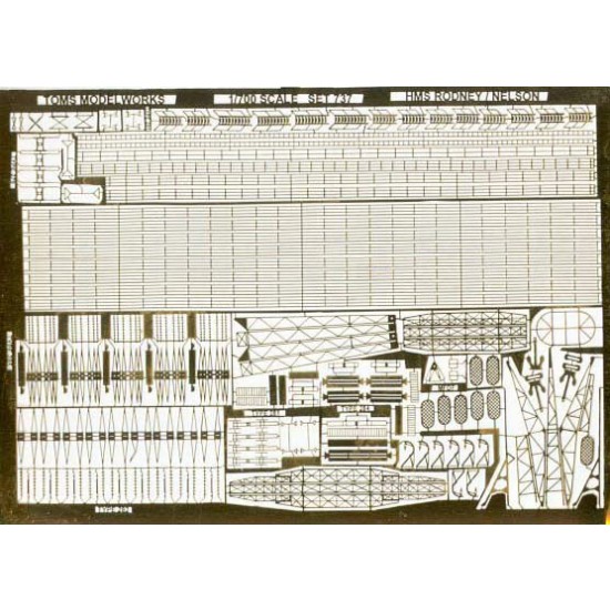 1/700 HMS Rodney/Nelson Detail-up set (1 Photo-Etched sheet)