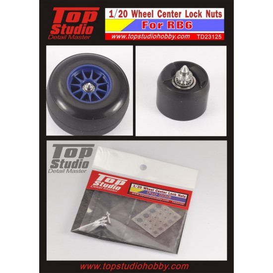 1/20 Red Bull Racing Renault RB6 Wheel Center Lock Nuts for Tamiya kit