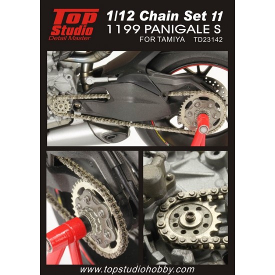 1/12 Ducati 1199 Panigale S Chain Set for Tamiya 14129 kit (Resin+PE+Metal parts)