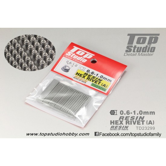0.6mm-1.0mm Resin Hex Rivet #Type A