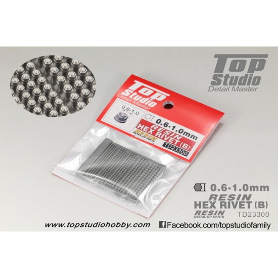 0.6mm-1.0mm Resin Hex Rivet #Type B