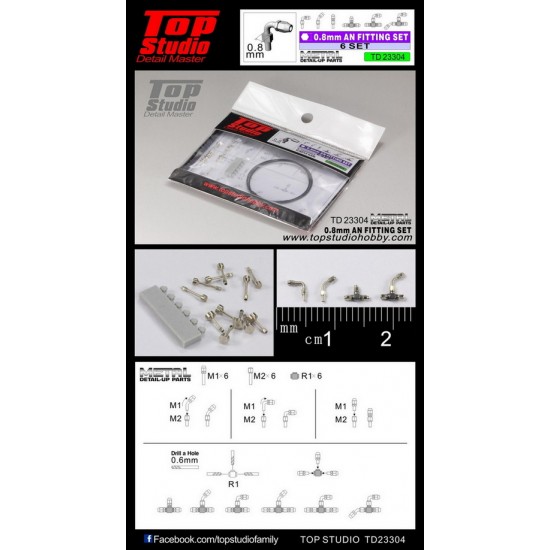 0.8mm AN Fitting (6 sets)