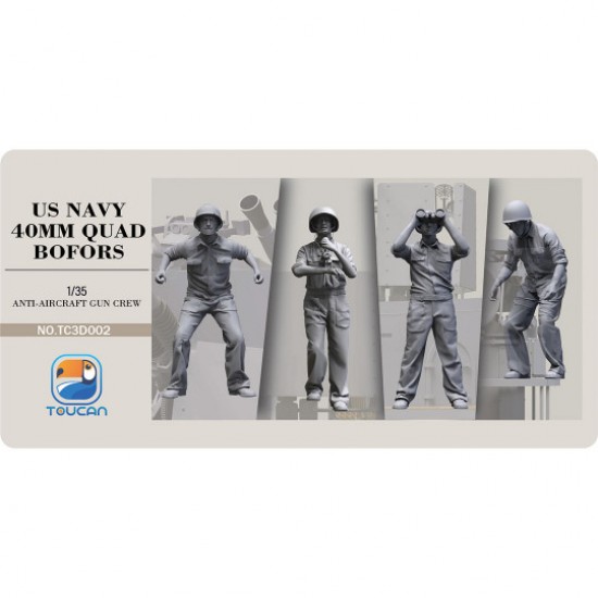 1/35 US Navy 40mm Quad Bofors Anti-Aircraet Gun Crew