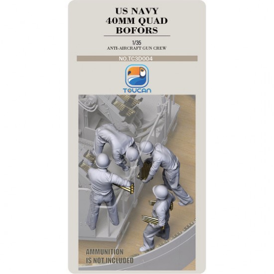 1/35 US Navy 40mm Quad Bofors Anti-Aircraet Gun Crew