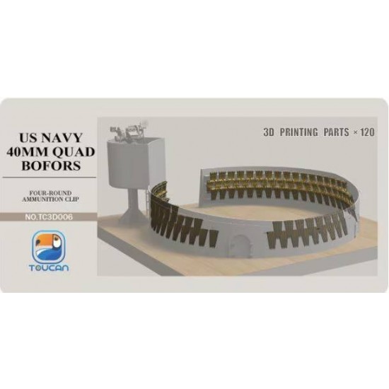 1/35 US Navy 40mm Quad Bofors Four-Round Ammunition Clip