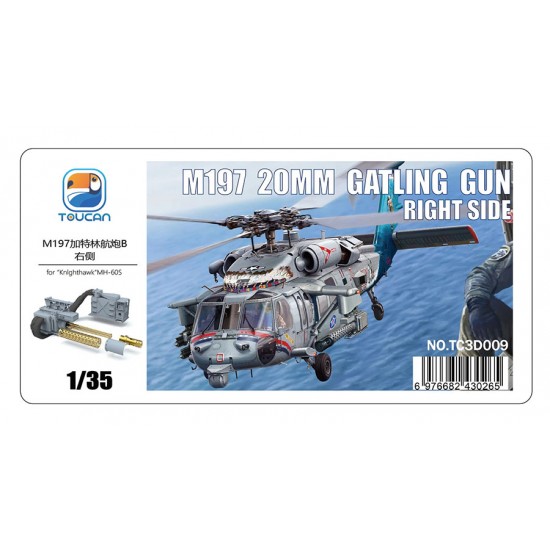 1/35 M197 20mm Gatling Gun Right Side for Knlghthawk MH-60S