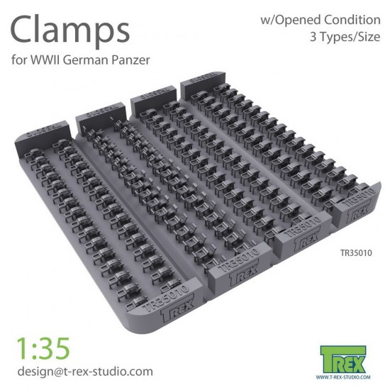 1/35 German Panzer Clamps Set 1 (w/open conditon, 3 types)