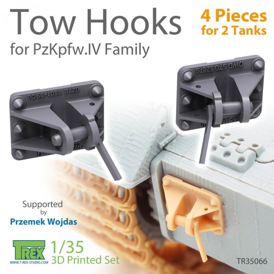 1/35 Tow Hooks for PzKpfw.IV Family (8pcs for 2 Tanks)