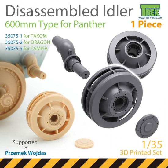 1/35 Disassembled Panther Idler 600mm Type (1pc) for Takom