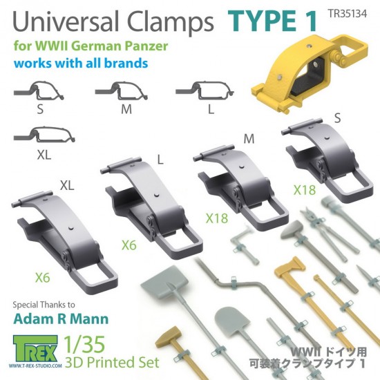 1/35 Universal Clamps Type 1 for WWII German Panzer