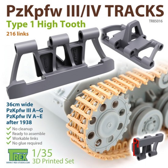 1/35 PzKpfw.III/IV Tracks Type 1 High Tooth