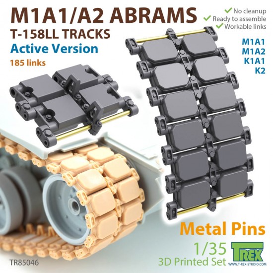 1/35 M1A1/A2 Abrams T-158LL T-Racks Active Version (metal pins)