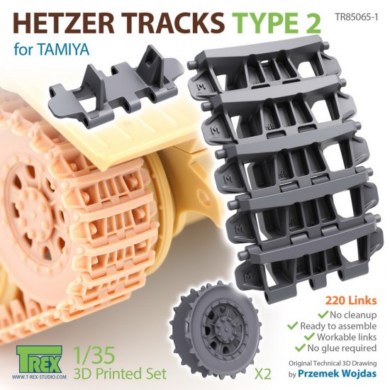 1/35 Hetzer Tracks Type 2 for Tamiya kits