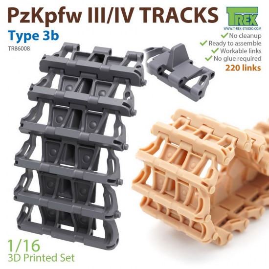 1/16 PzKpfw III/IV Tracks Type 3b