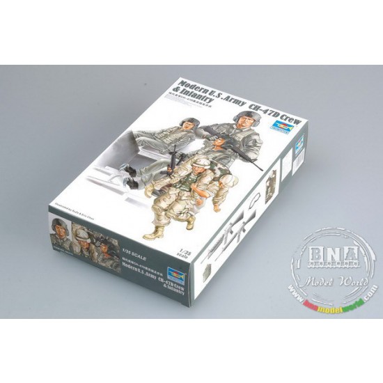 1/35 Modern US .Army CH-47D Crew & Infantry (4 Figures)