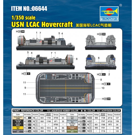 1/350 USN Landing Craft Air Cushion (LCAC) Hovercraft