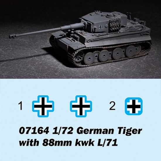 1/72 German Tiger with 88mm KwK L/71