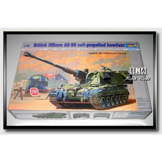 Model Howitzer 1/35 British 155mm AS-90 Howitzer Trumpeter 00324